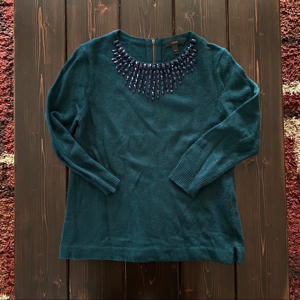 J. Crew Jeweled Starburst Sweater